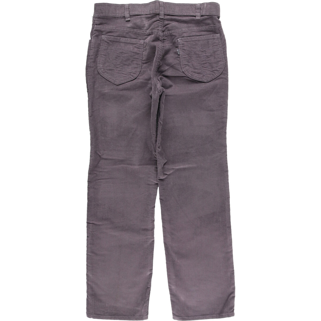 Vintage 1980'S Levi's Levi's for Men Flare Cut Corduroy Pants, Size W33 unclear Charcoal Vintage Second Hand