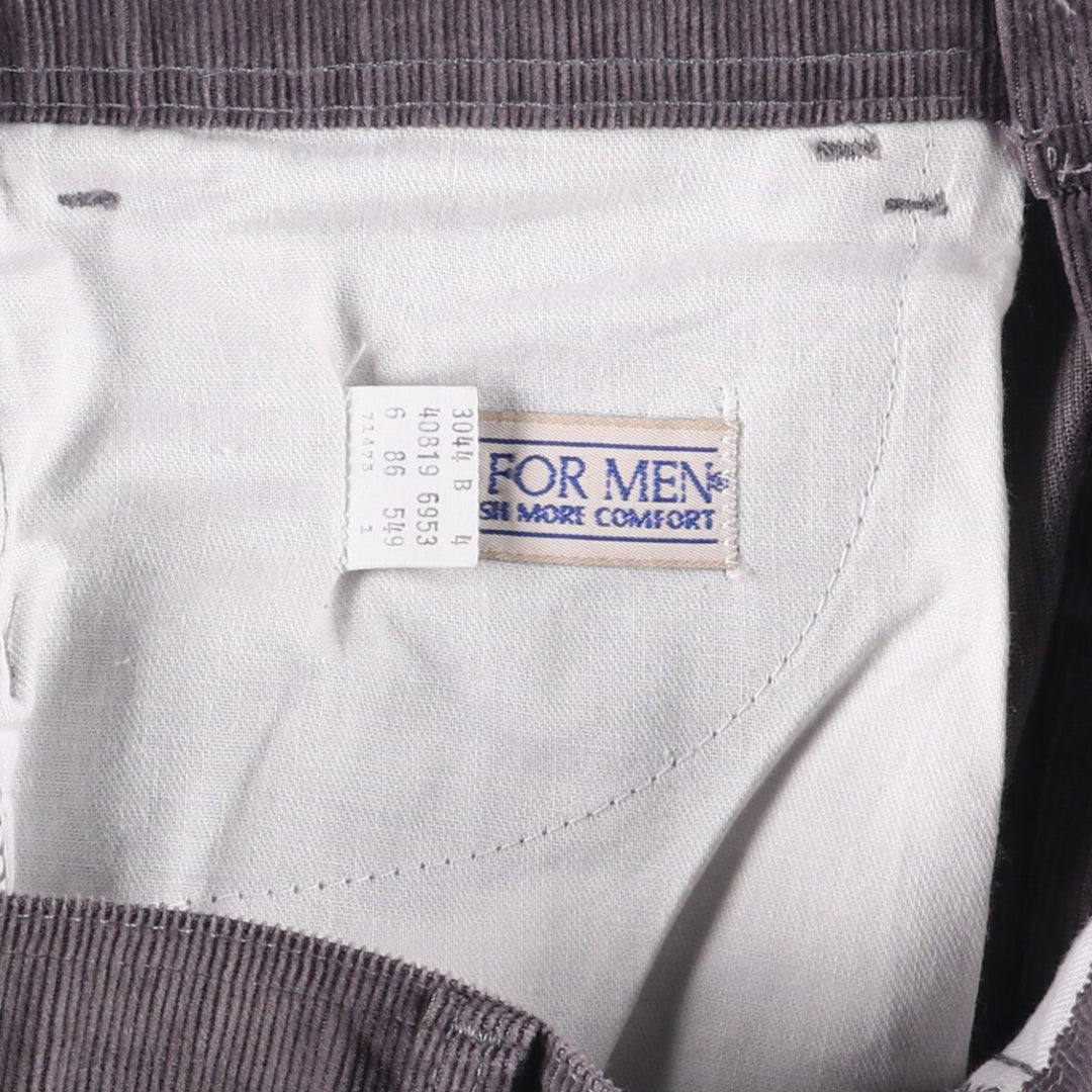 Vintage 1980'S Levi's Levi's for Men Flare Cut Corduroy Pants, Size W33 unclear Charcoal Vintage Second Hand