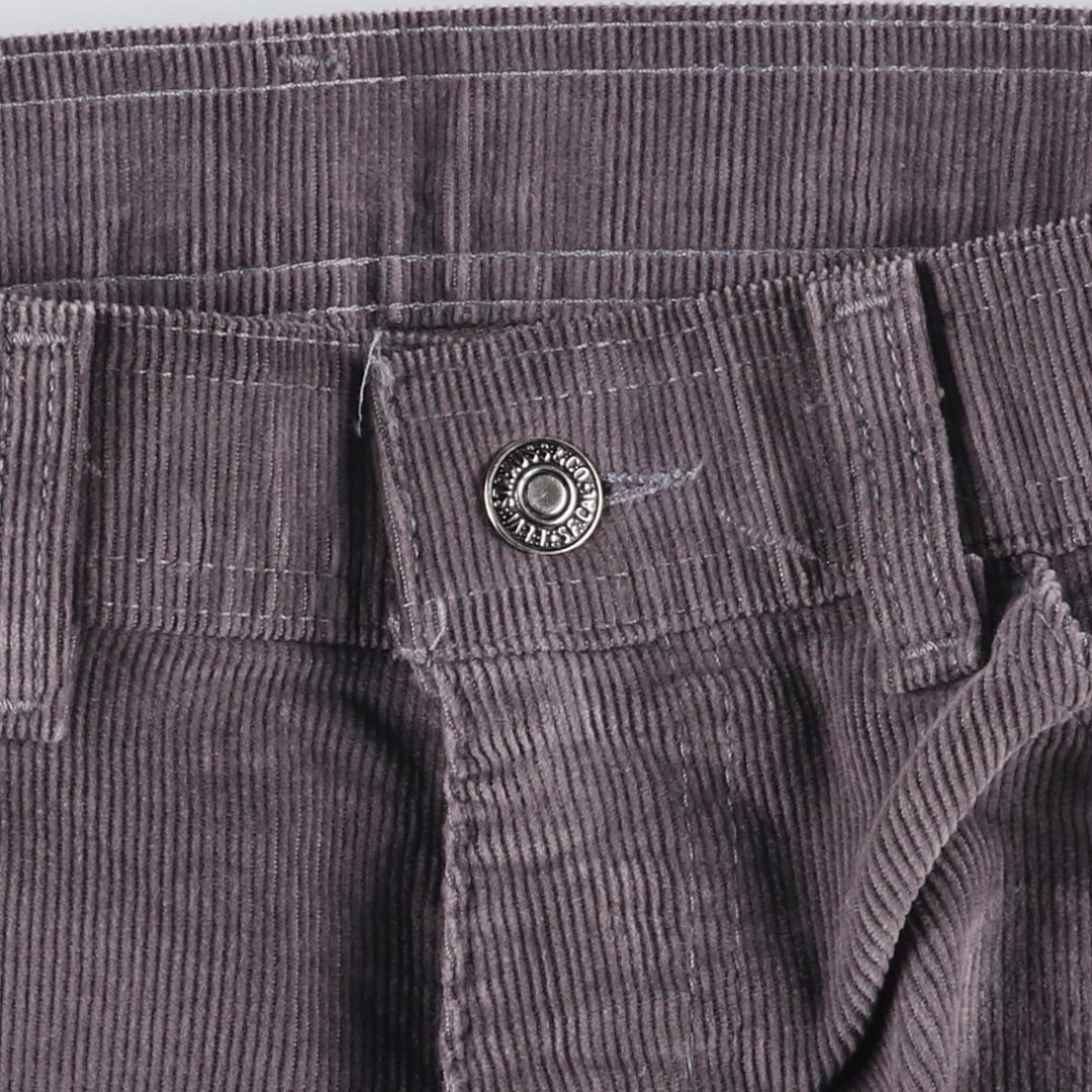 Vintage 1980'S Levi's Levi's for Men Flare Cut Corduroy Pants, Size W33 unclear Charcoal Vintage Second Hand