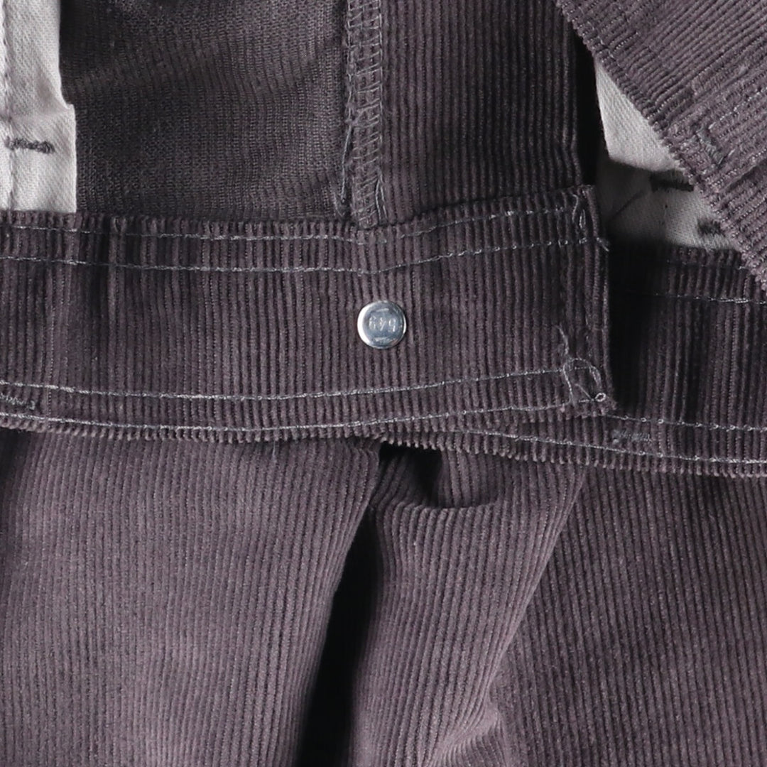 Vintage 1980'S Levi's Levi's for Men Flare Cut Corduroy Pants, Size W33 unclear Charcoal Vintage Second Hand
