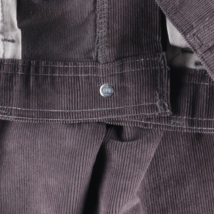 Vintage 1980'S Levi's Levi's for Men Flare Cut Corduroy Pants, Size W33 unclear Charcoal Vintage Second Hand