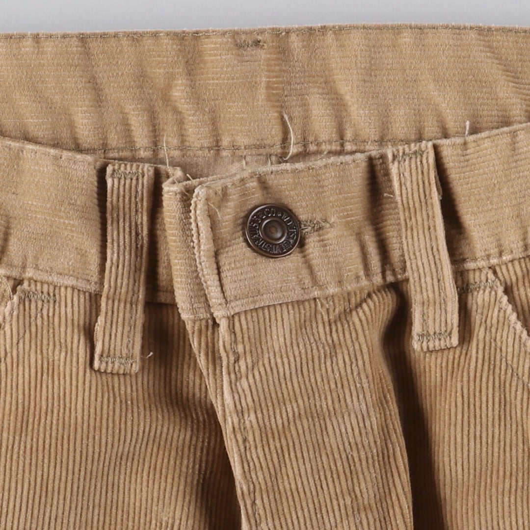 Vintage 1980'S Levi's 519-1523 corduroy pants, men's size W32 unclear brown type Vintage Second Hand
