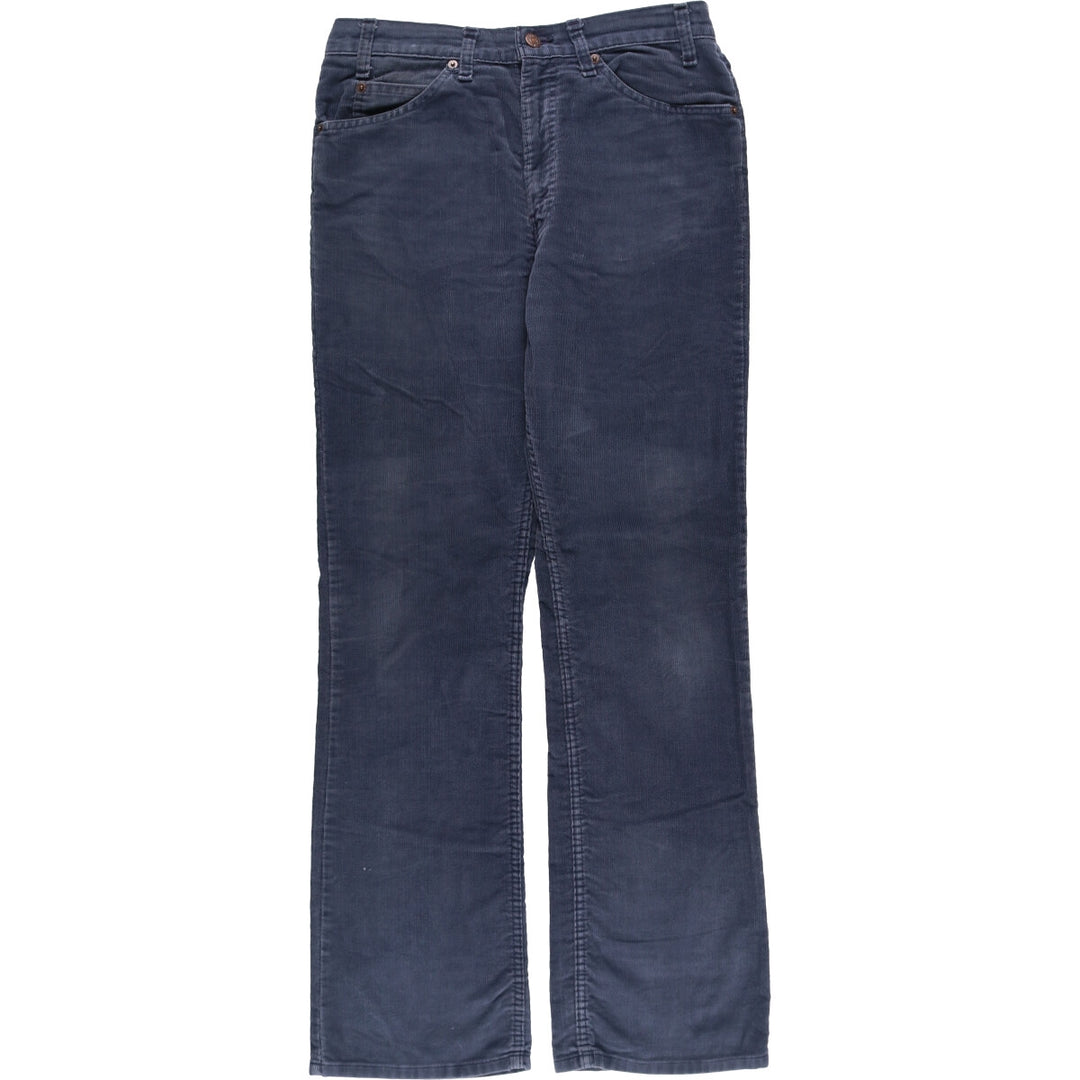 90'S Levi's 517-1517 Bootcut Corduroy Pants, Made in USA, Men's, Size W32, Vintage cotton navy blue type Vintage Second Hand
