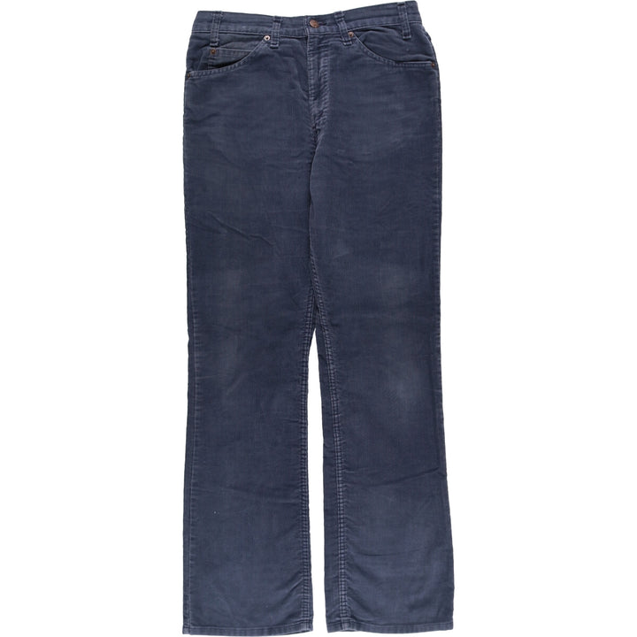 90'S Levi's 517-1517 Bootcut Corduroy Pants, Made in USA, Men's, Size W32, Vintage cotton navy blue type Vintage Second Hand