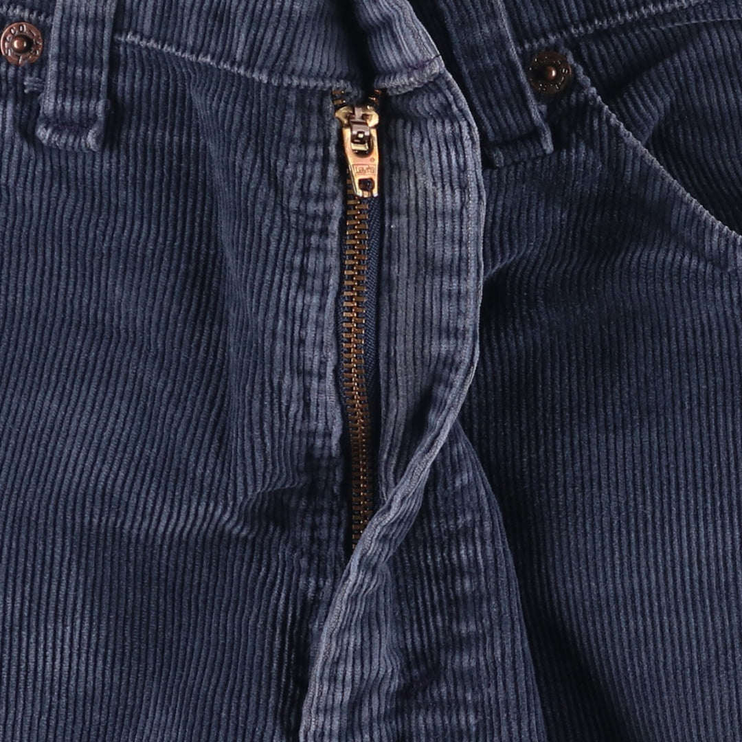 90'S Levi's 517-1517 Bootcut Corduroy Pants, Made in USA, Men's, Size W32, Vintage cotton navy blue type Vintage Second Hand