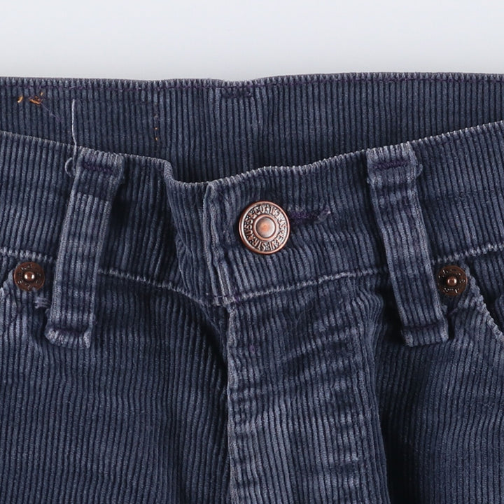 90'S Levi's 517-1517 Bootcut Corduroy Pants, Made in USA, Men's, Size W32, Vintage cotton navy blue type Vintage Second Hand