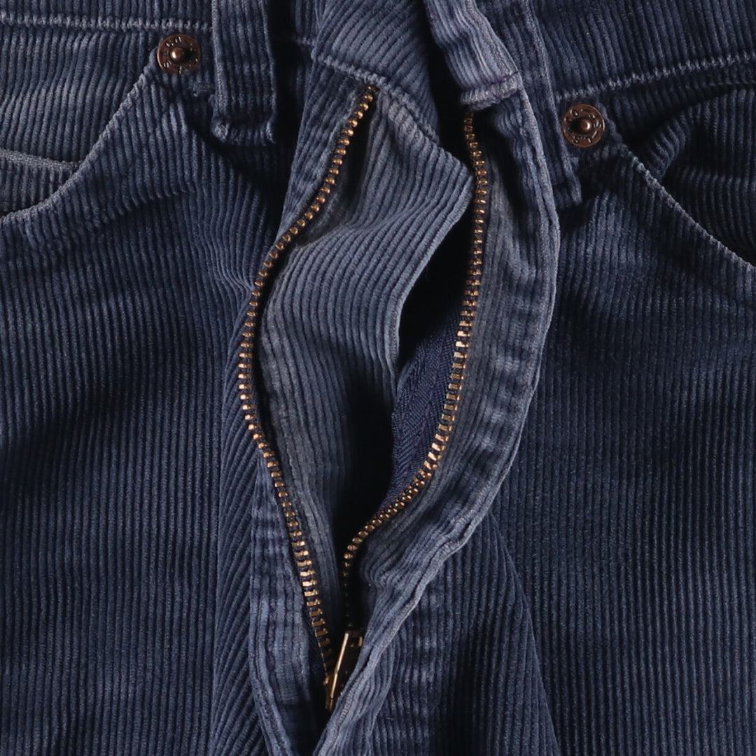 90'S Levi's 517-1517 Bootcut Corduroy Pants, Made in USA, Men's, Size W32, Vintage cotton navy blue type Vintage Second Hand