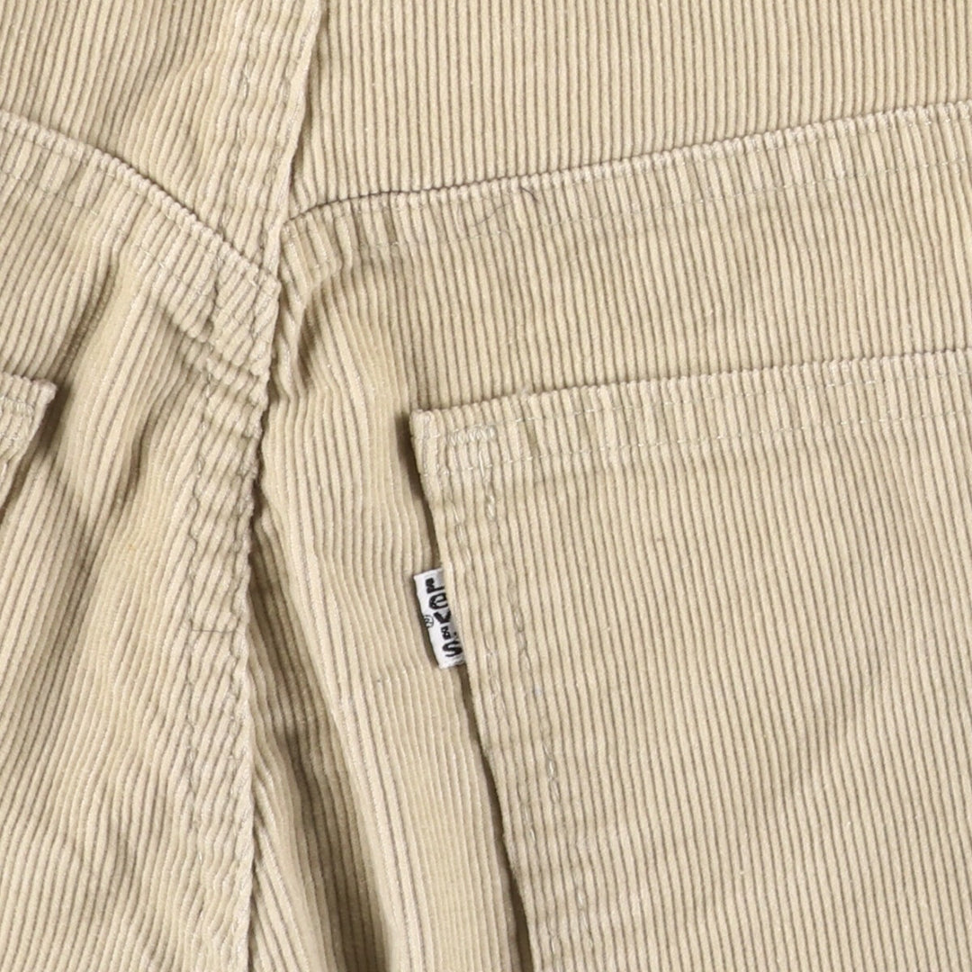 Vintage 1980'S Levi's 519-1522 White Tab Corduroy Pants, Made in USA, Men's Size W31 unclear Beige type Vintage Second Hand