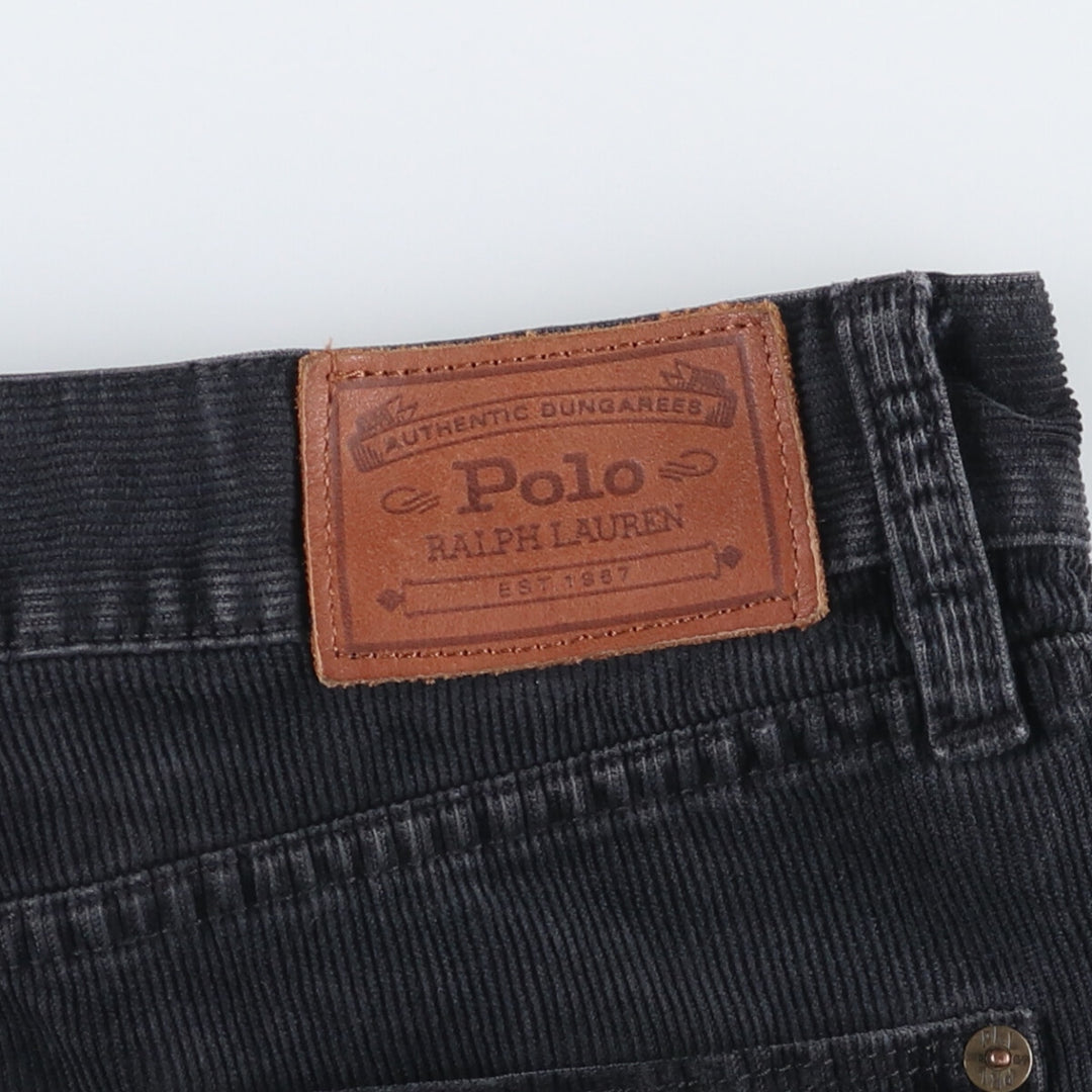 Ralph Lauren Polo RALPH LAUREN Men's Corduroy Pants, Size W36 cotton black type Vintage Second Hand