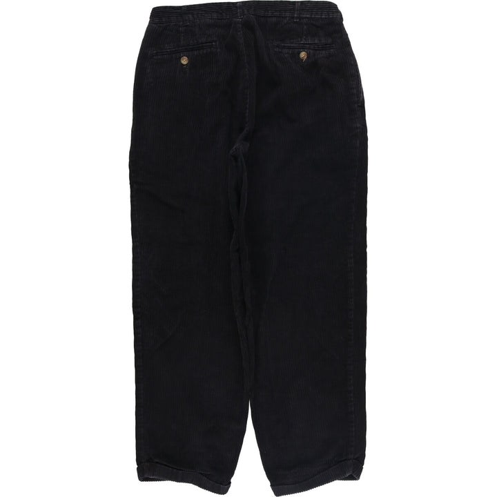 BILLBLASS Two-pleat Wide-Rib Corduroy Pants, Men's, Size W32 cotton black type Vintage Second Hand
