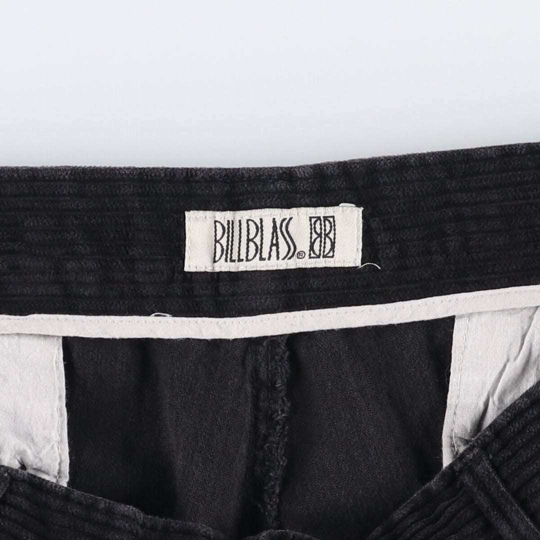 BILLBLASS Two-pleat Wide-Rib Corduroy Pants, Men's, Size W32 cotton black type Vintage Second Hand