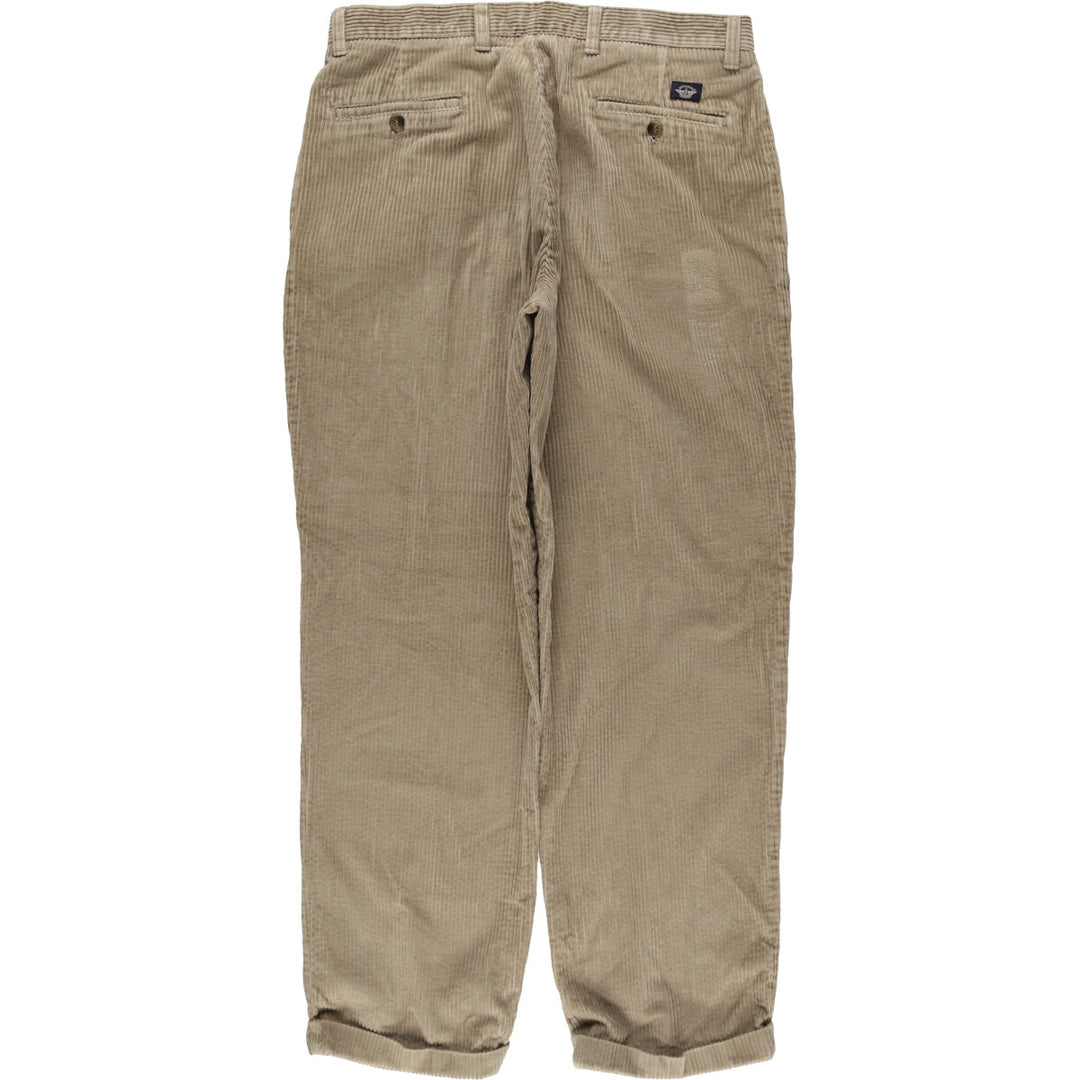 90'S Dockers Khakis Two-pleat Wide-Rib Corduroy Pants, Men's, Vintage, Size W34 cotton Beige type Vintage Second Hand