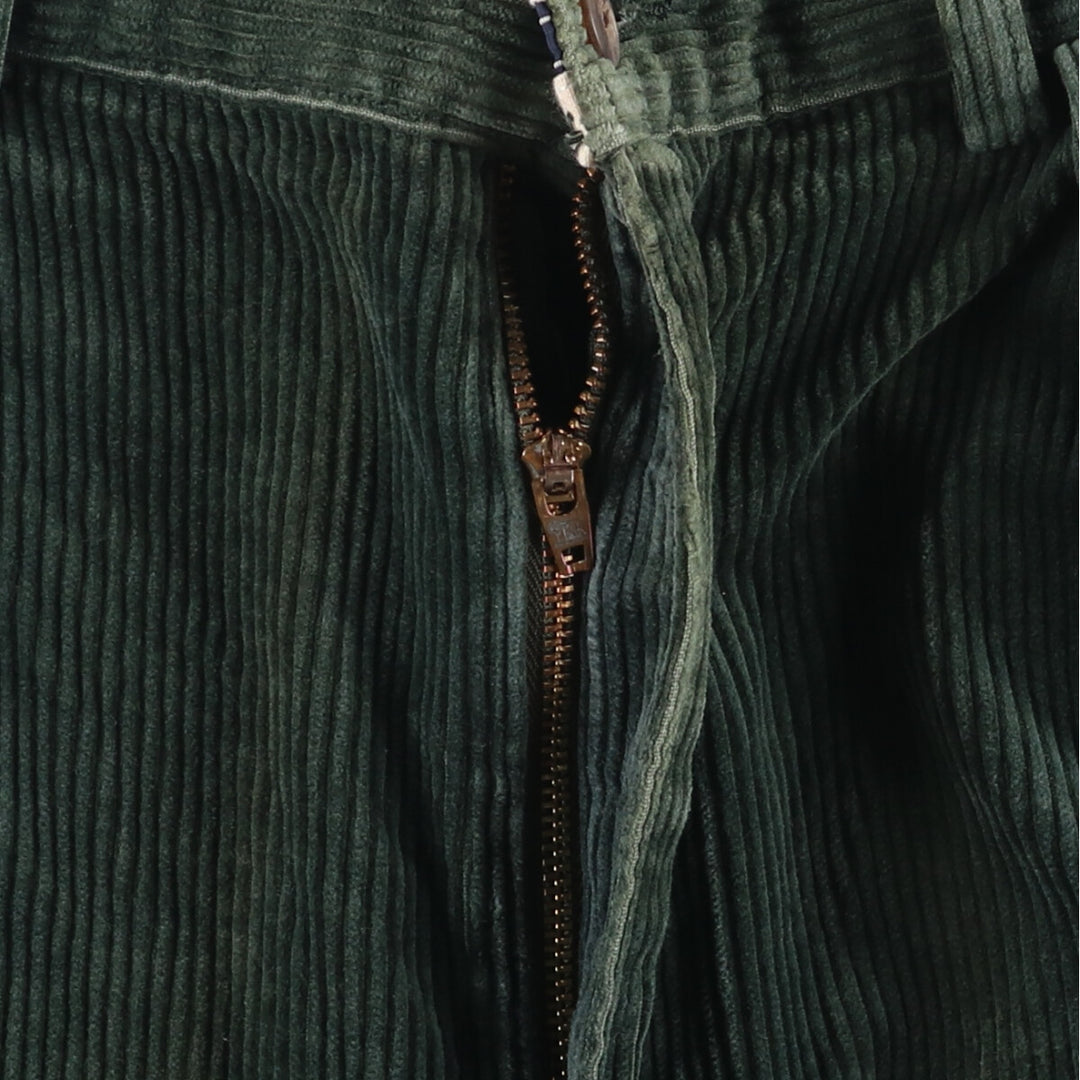 Ralph Lauren POLO RALPH LAUREN Two-pleat corduroy pants for men, size W34 cotton green type Vintage Second Hand