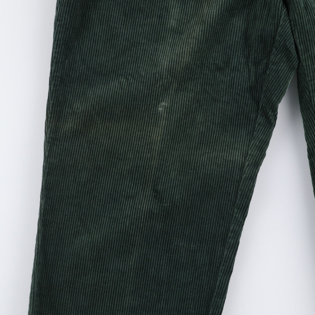 Ralph Lauren POLO RALPH LAUREN Two-pleat corduroy pants for men, size W34 cotton green type Vintage Second Hand