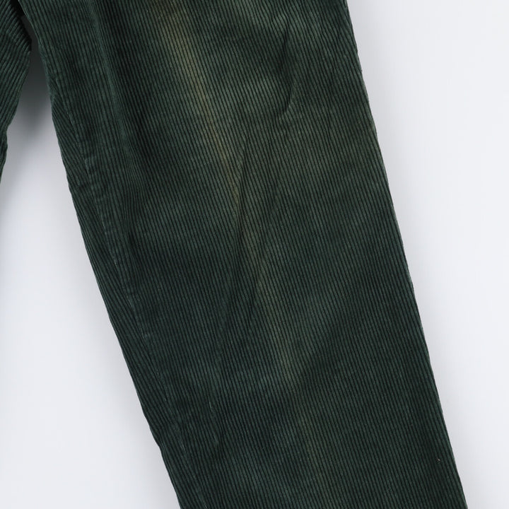 Ralph Lauren POLO RALPH LAUREN Two-pleat corduroy pants for men, size W34 cotton green type Vintage Second Hand