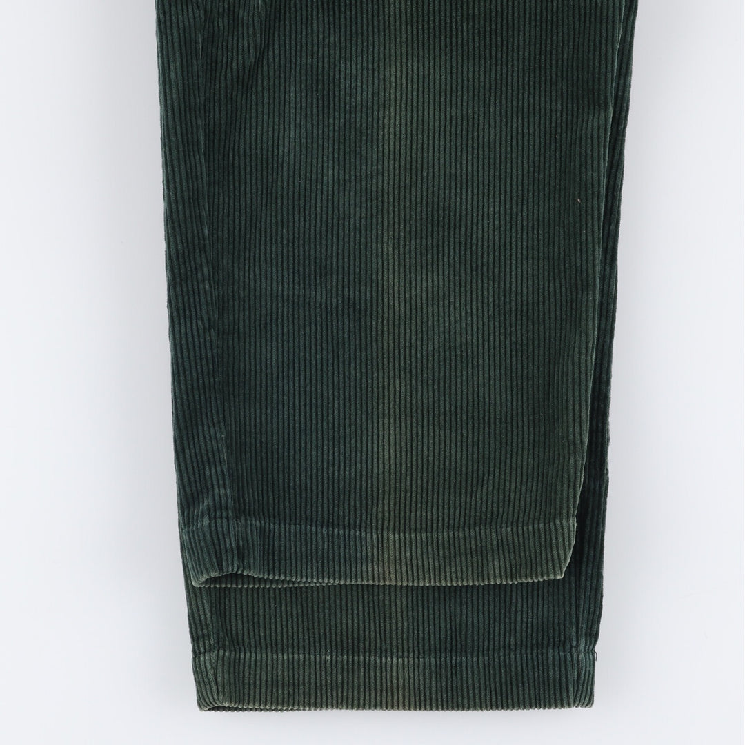 Ralph Lauren POLO RALPH LAUREN Two-pleat corduroy pants for men, size W34 cotton green type Vintage Second Hand