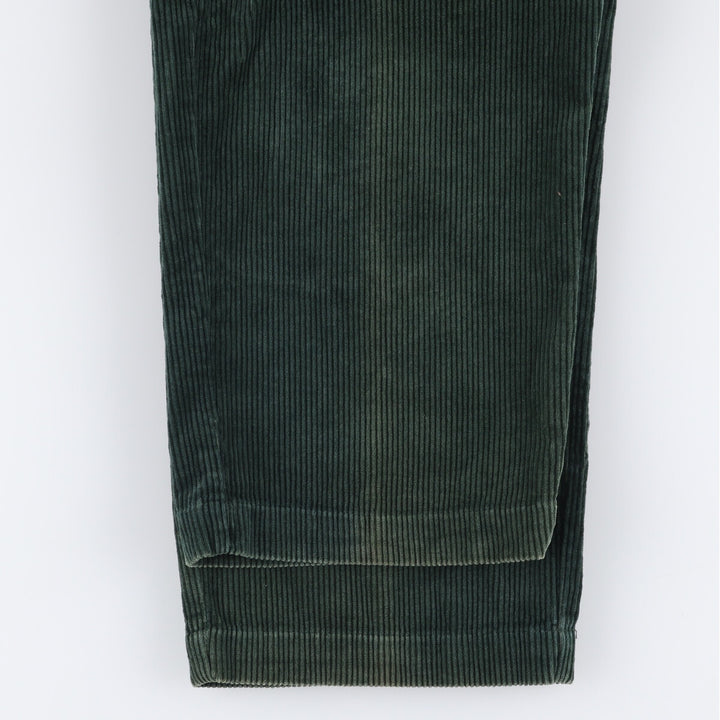 Ralph Lauren POLO RALPH LAUREN Two-pleat corduroy pants for men, size W34 cotton green type Vintage Second Hand