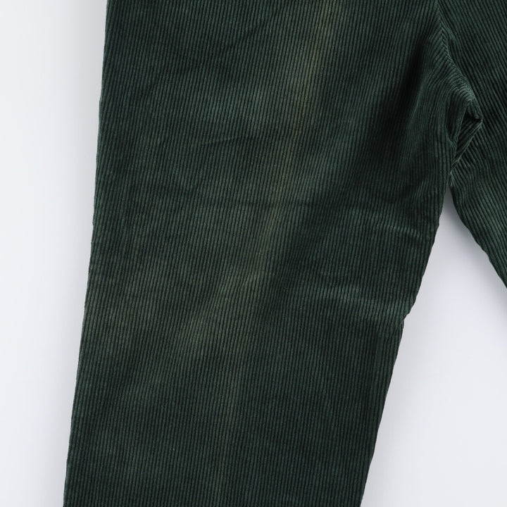 Ralph Lauren POLO RALPH LAUREN Two-pleat corduroy pants for men, size W34 cotton green type Vintage Second Hand