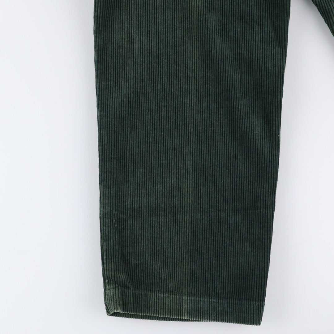 Ralph Lauren POLO RALPH LAUREN Two-pleat corduroy pants for men, size W34 cotton green type Vintage Second Hand