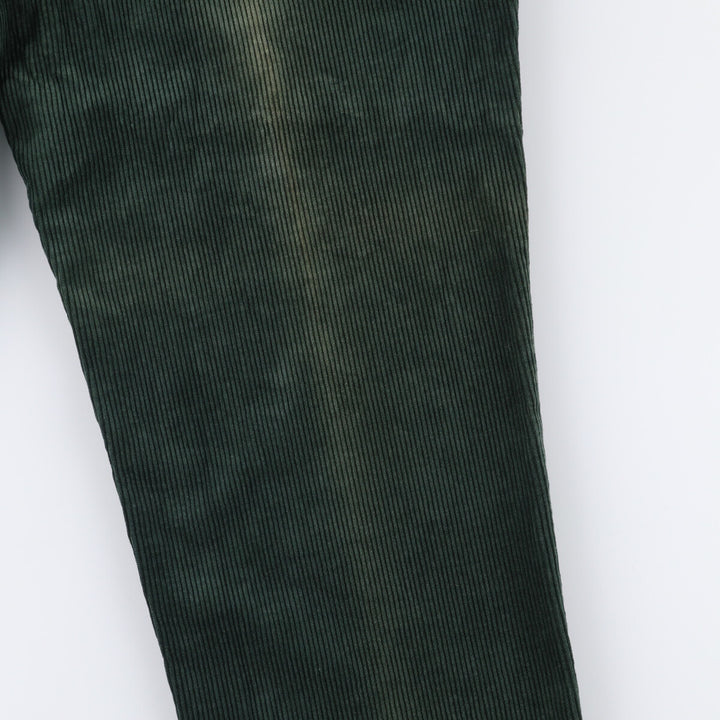 Ralph Lauren POLO RALPH LAUREN Two-pleat corduroy pants for men, size W34 cotton green type Vintage Second Hand