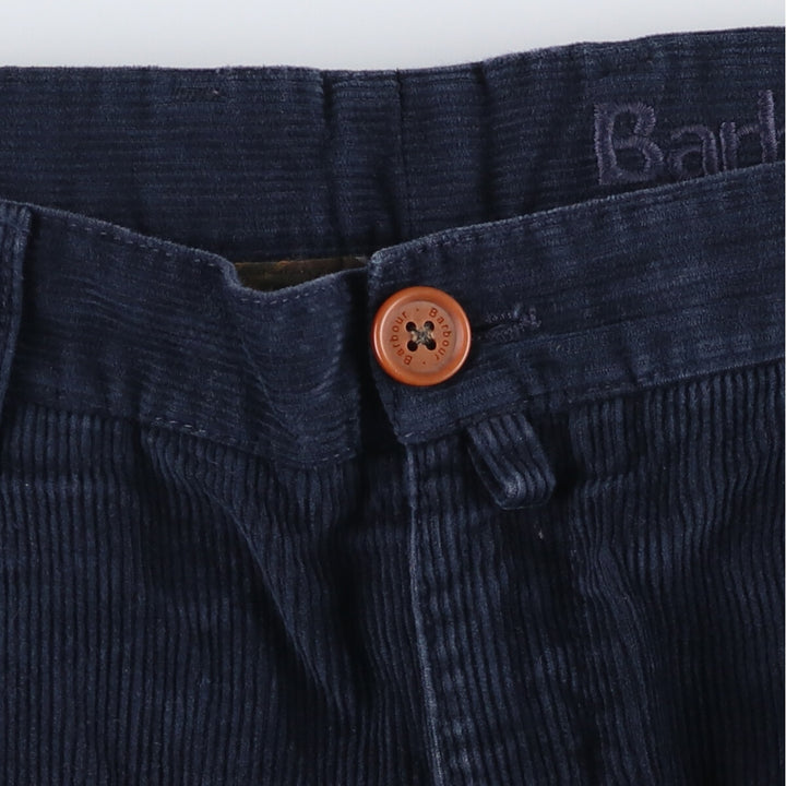 Barbour Corduroy Pants, Made in Spain, Size 46, Men's, W35 (equivalent) cotton navy blue type Vintage Second Hand