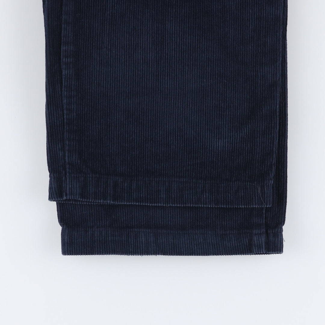 Barbour Corduroy Pants, Made in Spain, Size 46, Men's, W35 (equivalent) cotton navy blue type Vintage Second Hand