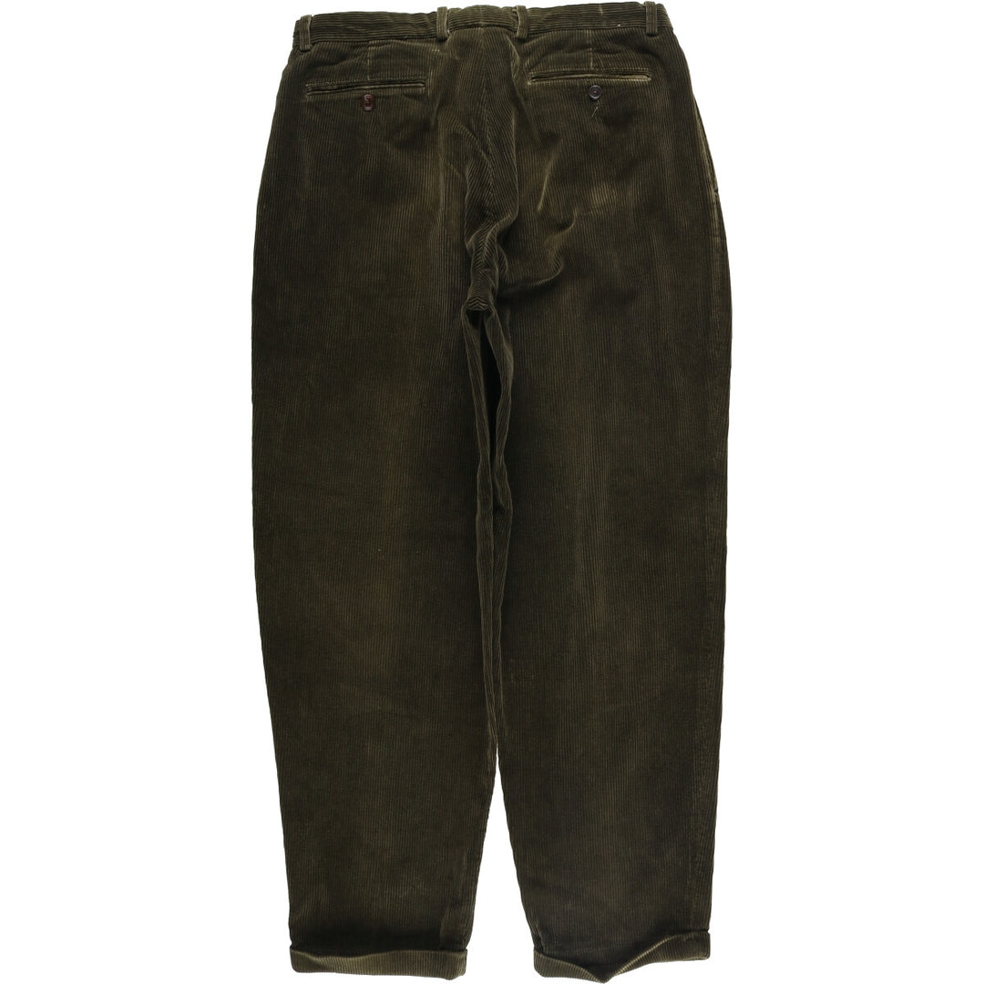 90'S Nautica Two-pleat Corduroy Pants, Men's, Vintage, Size 36 cotton Khaki type Vintage Second Hand