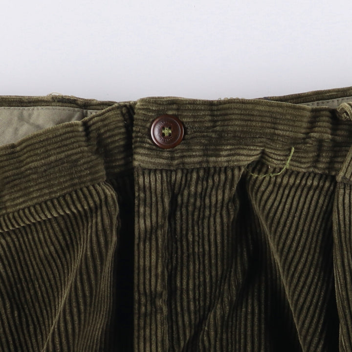 90'S Nautica Two-pleat Corduroy Pants, Men's, Vintage, Size 36 cotton Khaki type Vintage Second Hand
