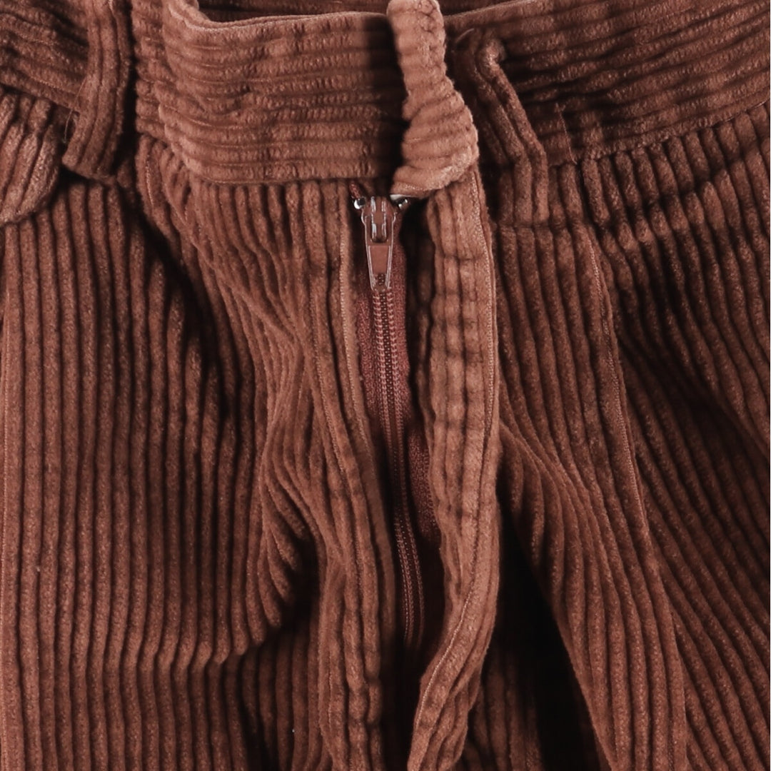 Abercrombie & Fitch Men's Two-Pleated Wide-Rib Corduroy Pants, Size W31 cotton red type reddish brown Vintage Second Hand