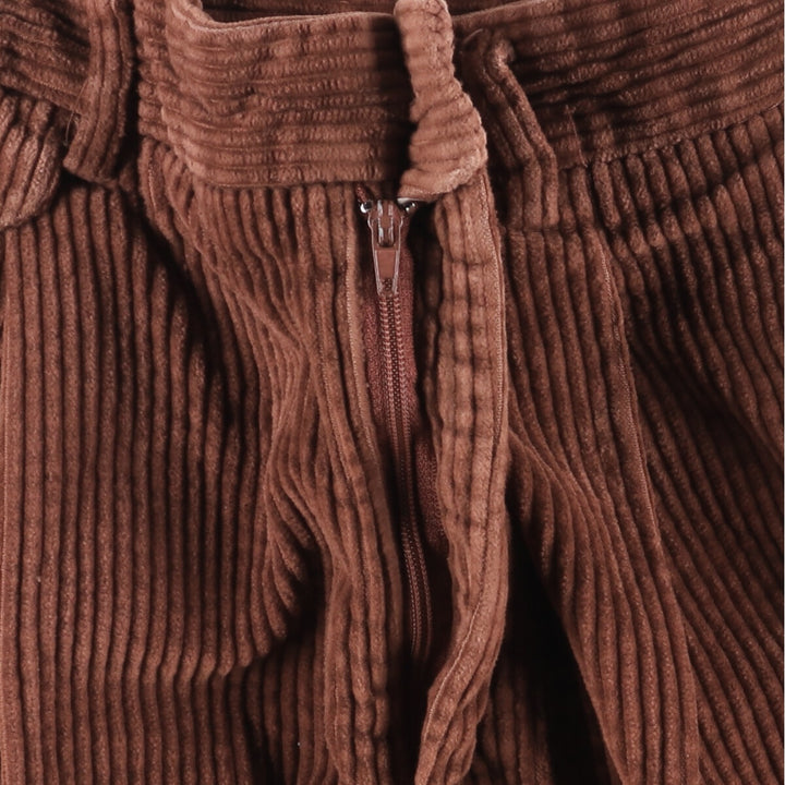 Abercrombie & Fitch Men's Two-Pleated Wide-Rib Corduroy Pants, Size W31 cotton red type reddish brown Vintage Second Hand