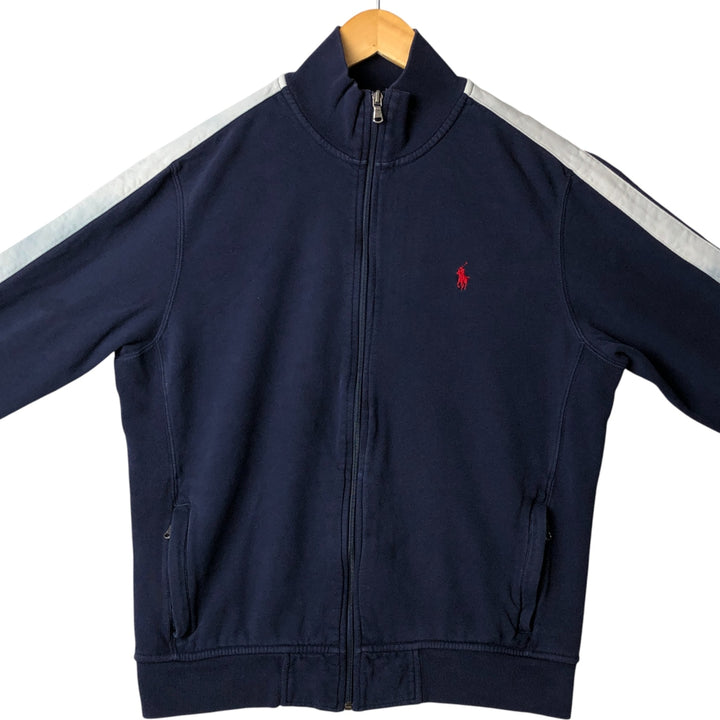 Ralph Lauren POLO by Ralph Lauren full zip sweatshirt, men's size L cotton navy blue type Vintage Second Hand