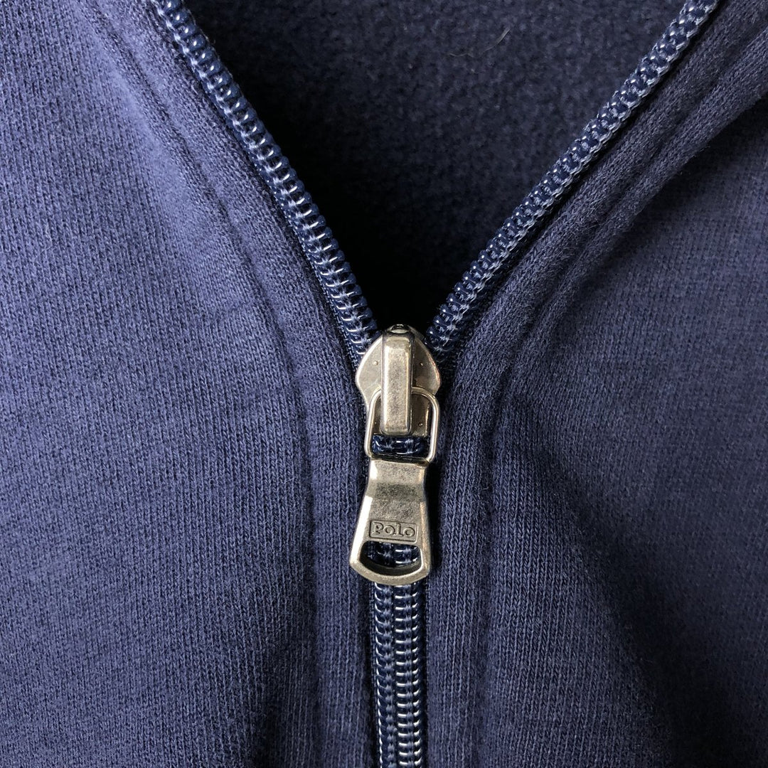 Ralph Lauren POLO by Ralph Lauren full zip sweatshirt, men's size L cotton navy blue type Vintage Second Hand