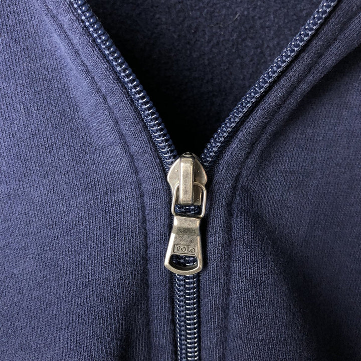 Ralph Lauren POLO by Ralph Lauren full zip sweatshirt, men's size L cotton navy blue type Vintage Second Hand