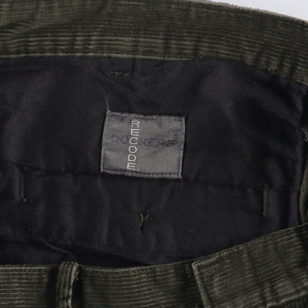 Dockers Recode Two-Pleated Corduroy Pants, Men's, Size W35 cotton Khaki type Vintage Second Hand