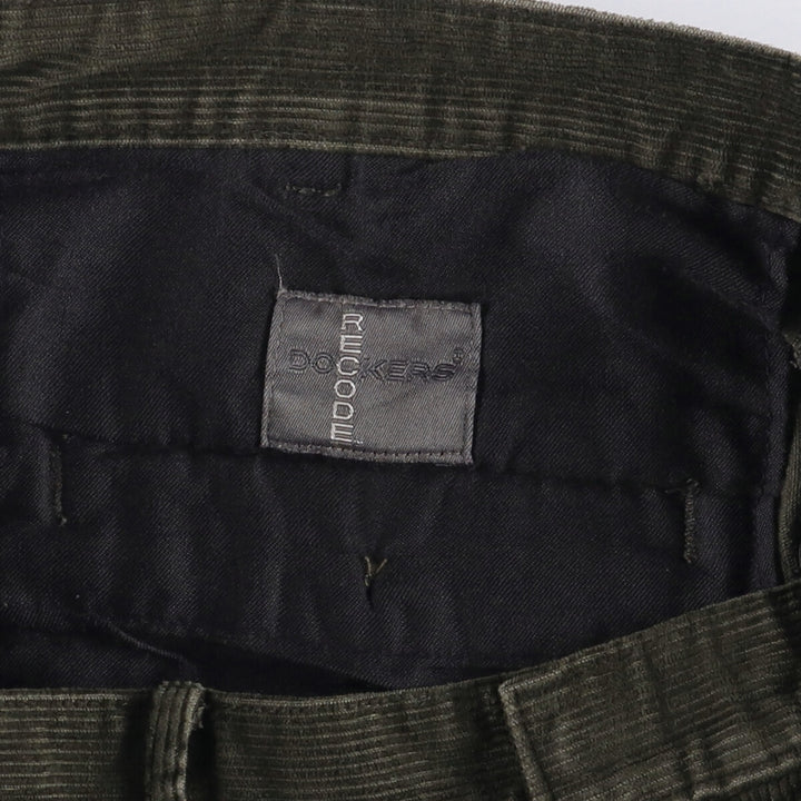 Dockers Recode Two-Pleated Corduroy Pants, Men's, Size W35 cotton Khaki type Vintage Second Hand