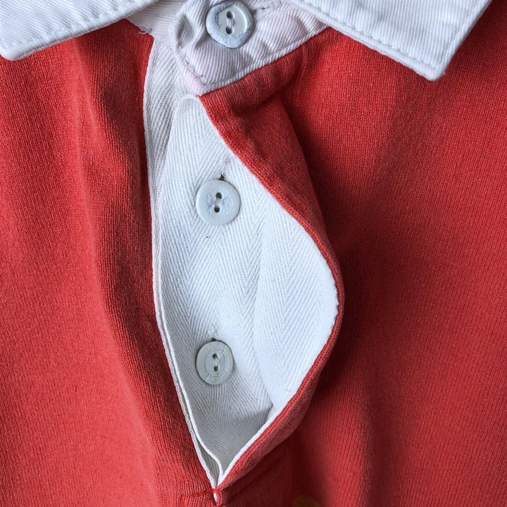 90'S GAP Vintage Long Sleeve Rugby Shirt, Men's XL cotton red type Vintage Second Hand