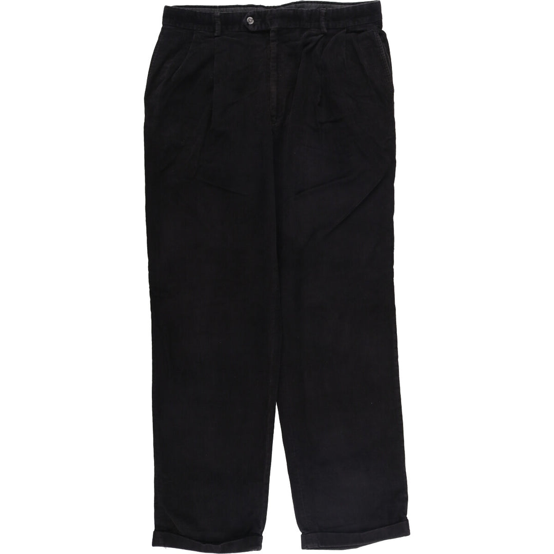 JOS.A.BANK Two-pleat Corduroy Pants, Men's Size 36 unclear black type Vintage Second Hand