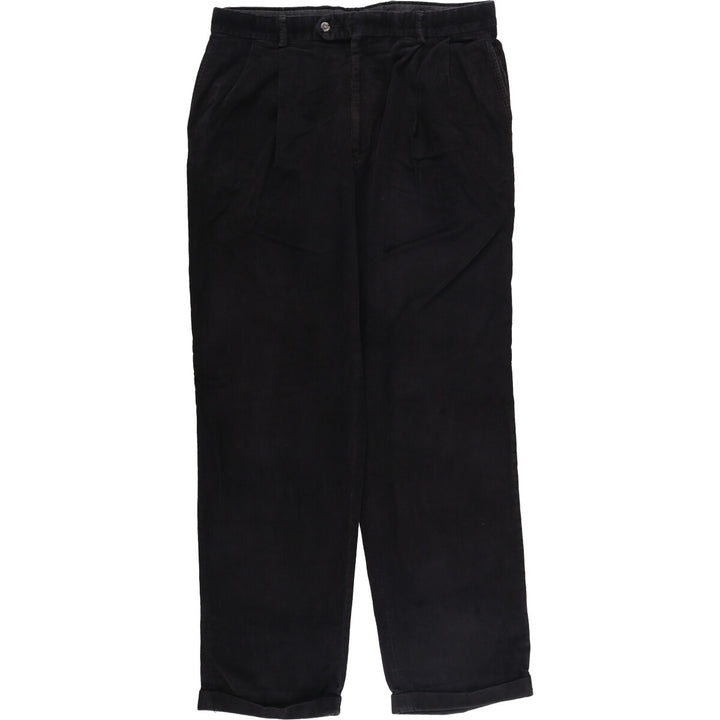 JOS.A.BANK Two-pleat Corduroy Pants, Men's Size 36 unclear black type Vintage Second Hand