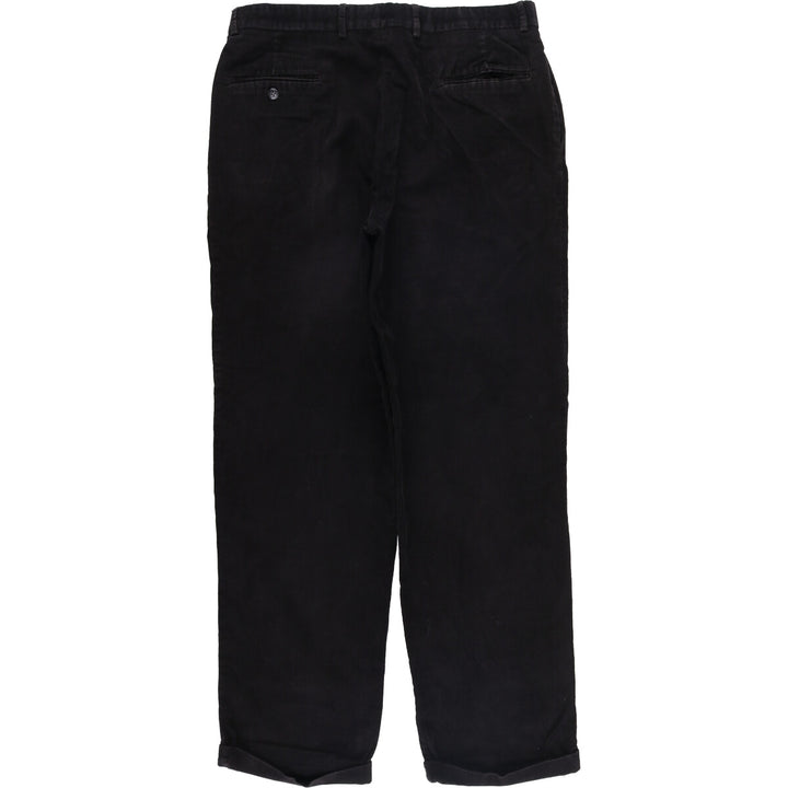 JOS.A.BANK Two-pleat Corduroy Pants, Men's Size 36 unclear black type Vintage Second Hand