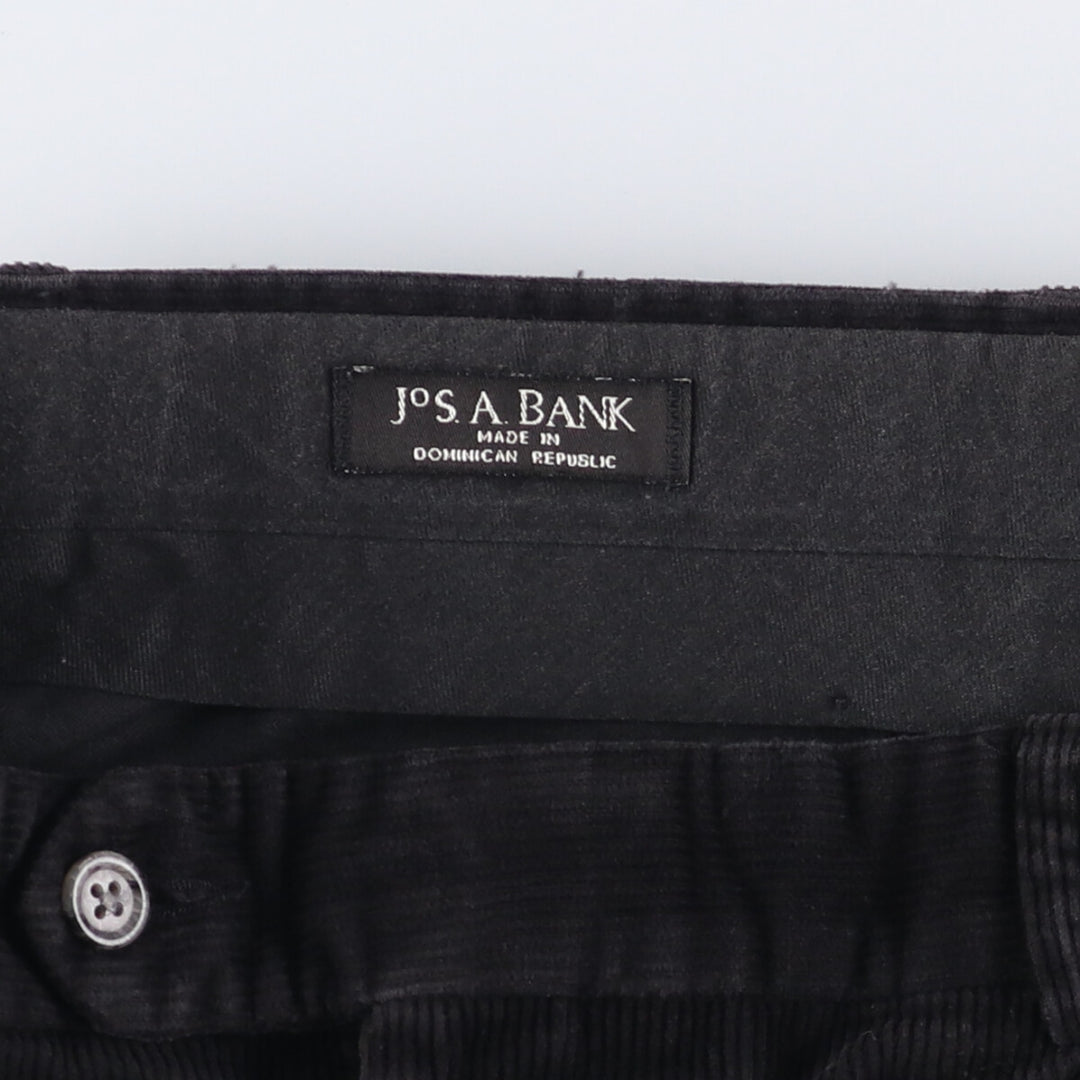 JOS.A.BANK Two-pleat Corduroy Pants, Men's Size 36 unclear black type Vintage Second Hand