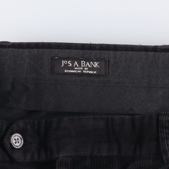 JOS.A.BANK Two-pleat Corduroy Pants, Men's Size 36 unclear black type Vintage Second Hand
