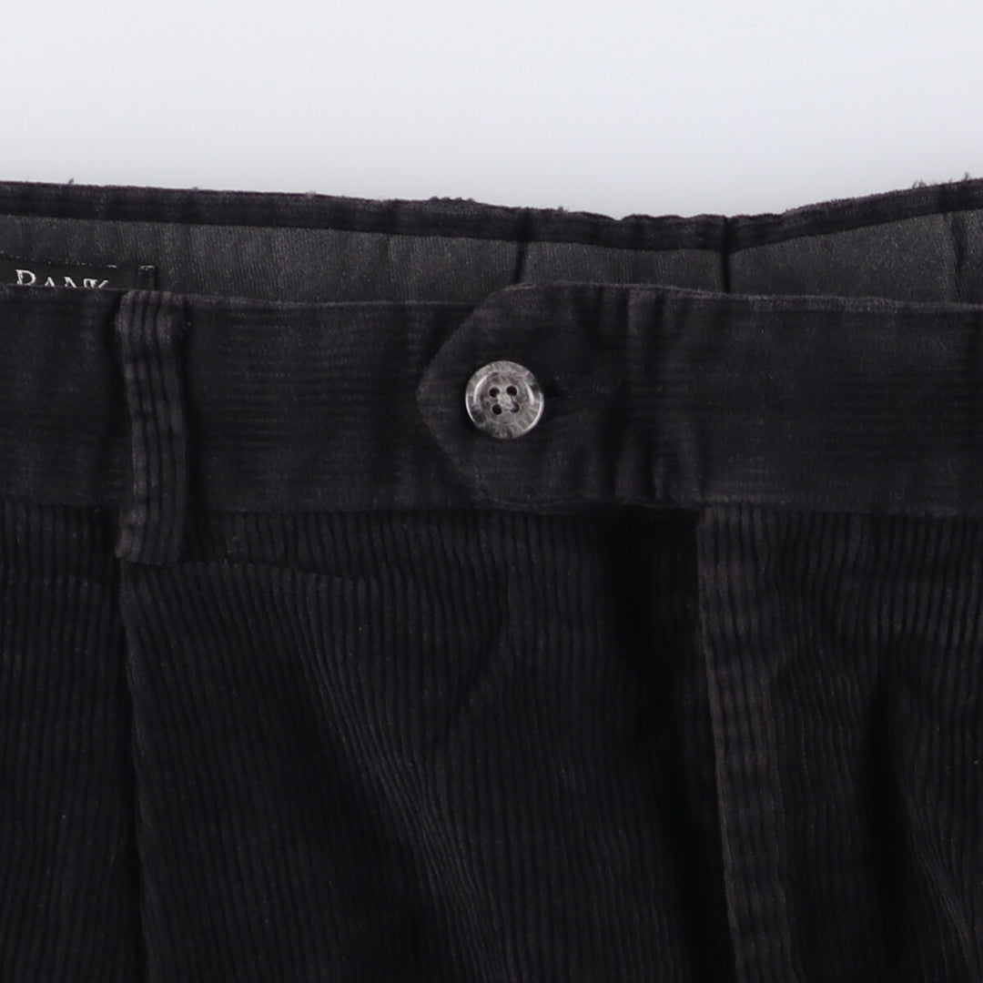 JOS.A.BANK Two-pleat Corduroy Pants, Men's Size 36 unclear black type Vintage Second Hand
