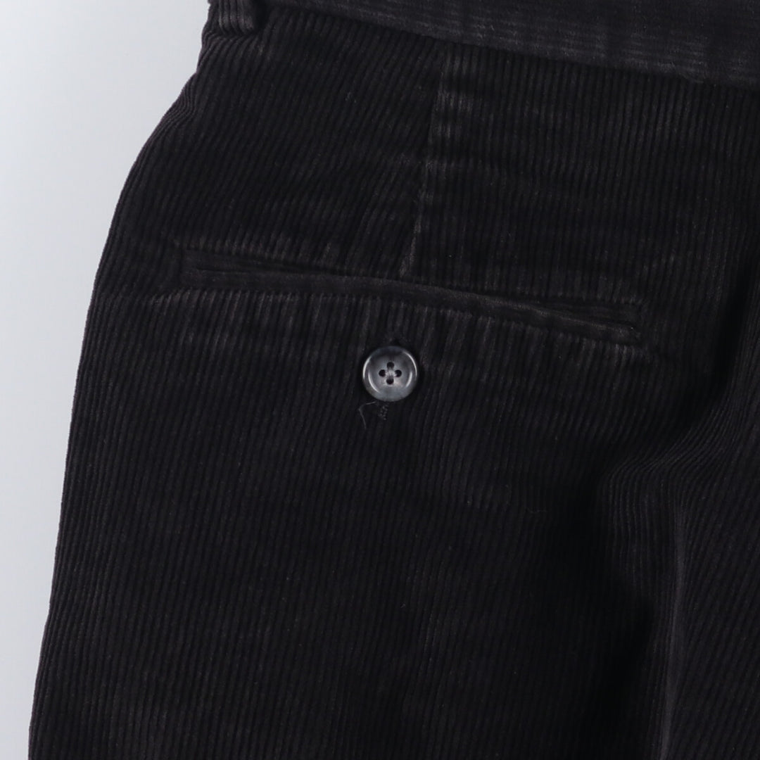 JOS.A.BANK Two-pleat Corduroy Pants, Men's Size 36 unclear black type Vintage Second Hand