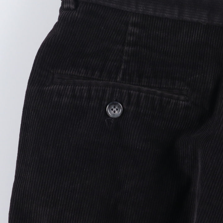 JOS.A.BANK Two-pleat Corduroy Pants, Men's Size 36 unclear black type Vintage Second Hand