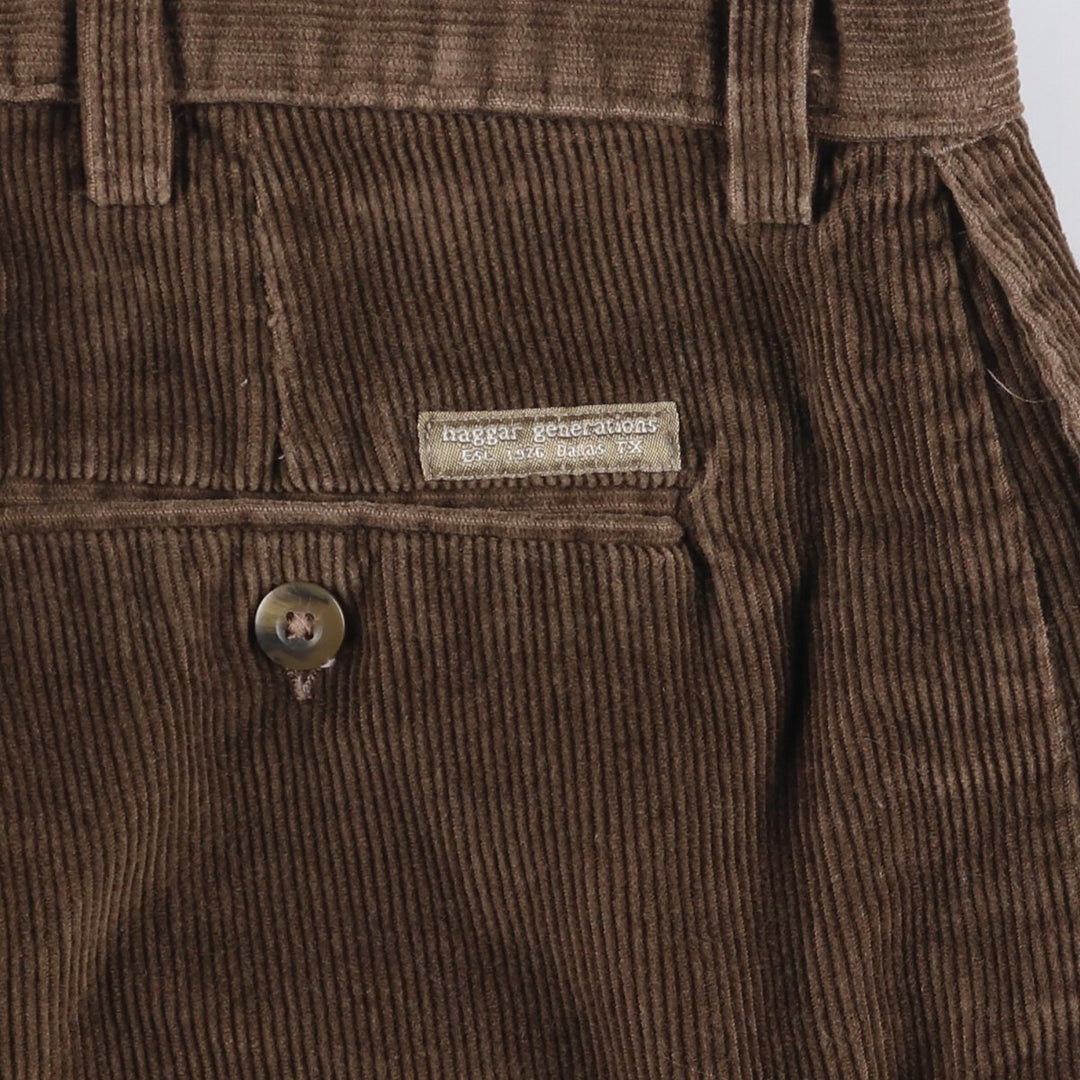 Haggar Corduroy Pants for Men, W36 unclear brown type Vintage Second Hand