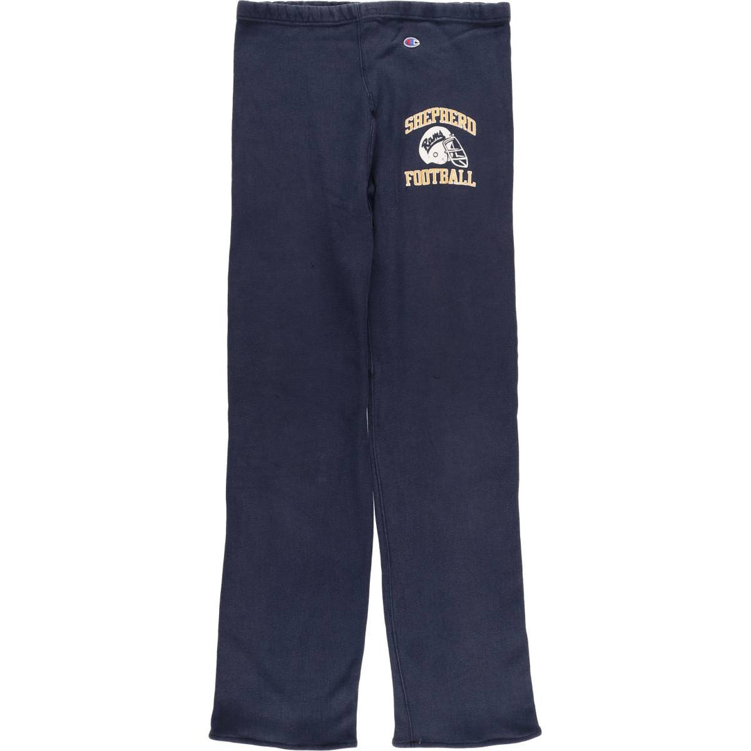 Vintage 90'S Champion Reverse Weave College Sweatpants with Embroidered Tag, Made in USA, Men's Size L cotton navy blue type Vintage Second Hand