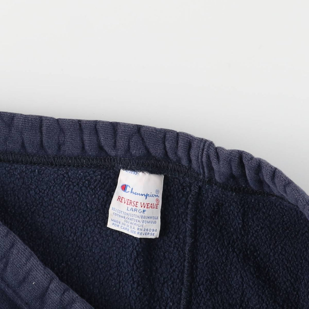 Vintage 90'S Champion Reverse Weave College Sweatpants with Embroidered Tag, Made in USA, Men's Size L cotton navy blue type Vintage Second Hand