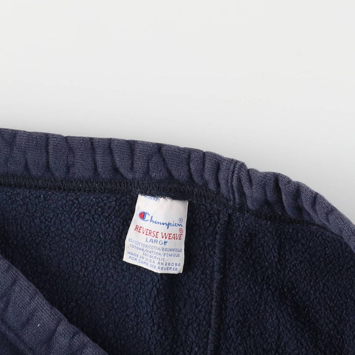 Vintage 90'S Champion Reverse Weave College Sweatpants with Embroidered Tag, Made in USA, Men's Size L cotton navy blue type Vintage Second Hand