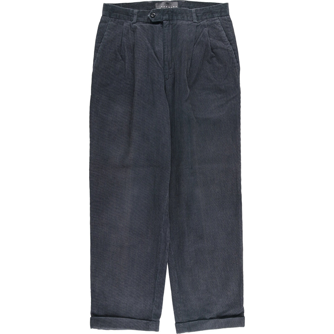 Consensus Two-pleat Corduroy Pants, Men's Size W31 cotton gray type Vintage Second Hand