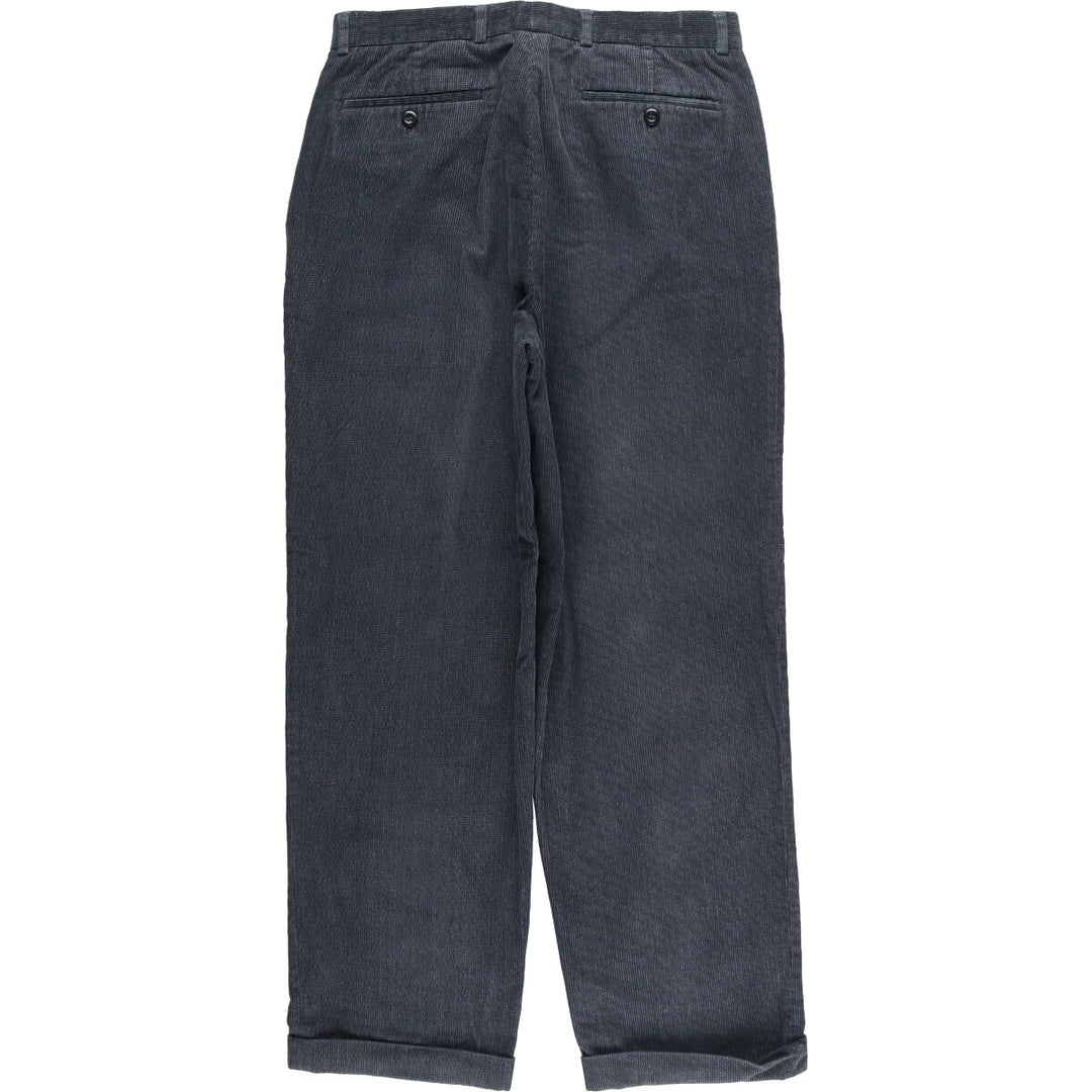 Consensus Two-pleat Corduroy Pants, Men's Size W31 cotton gray type Vintage Second Hand